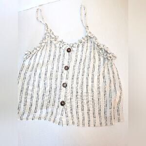 Altar'd State Button Down Ruffle Wonder Tank Top